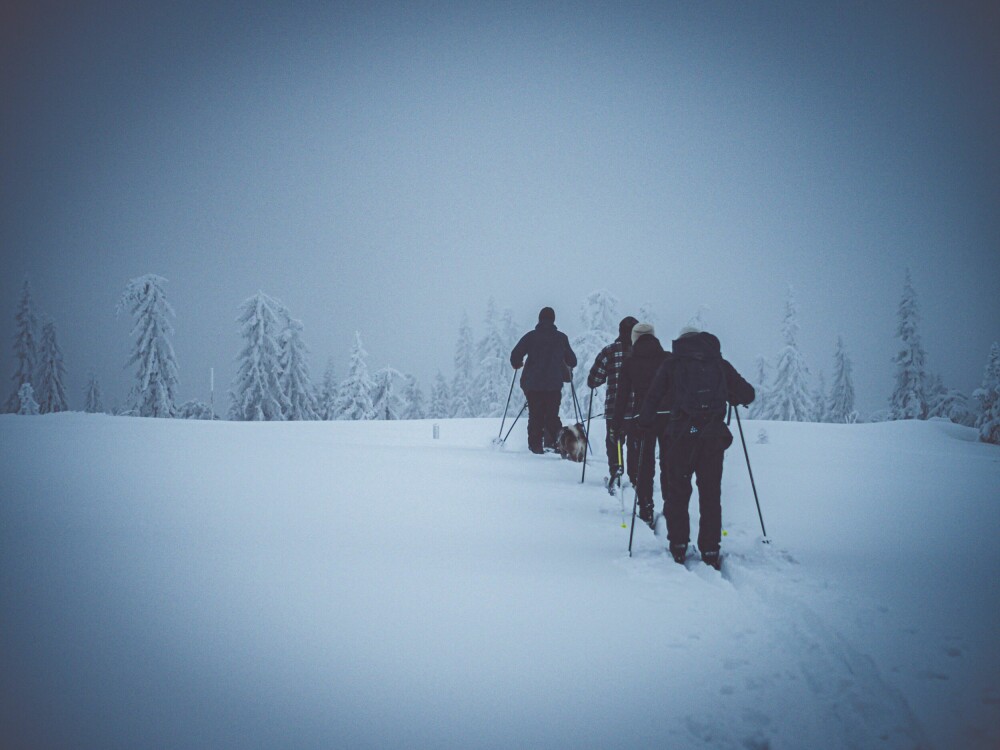 <b>GLEDE:</b> En rolig skitur med gode venner er bra for kropp og sjel.
