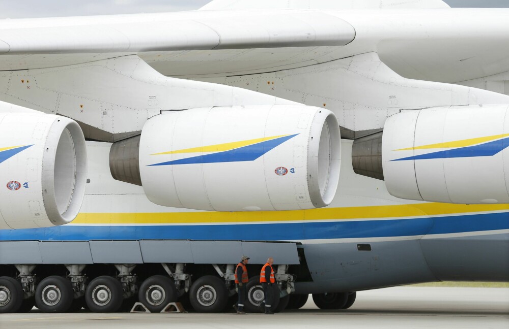 <b>KRAFT:</b> Progress D-18T-motor­ene ble utviklet for An-124, men An-225 trengte seks i stedet for fire. De har vært gjennom opp­graderinger for å tilfredsstille nye miljø- og støykrav. 