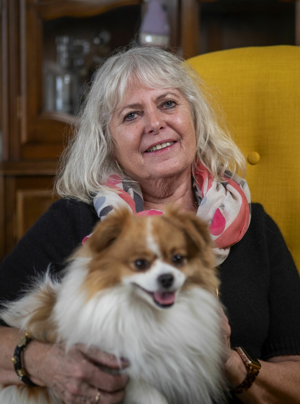FIRBENT VENN: Hunden Dennis gir Torunn masse glede i hverdagen.