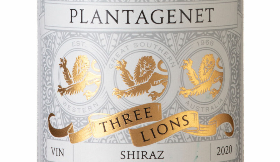 GODT KJØP: Plantagenet Three Lions Shiraz 2020.