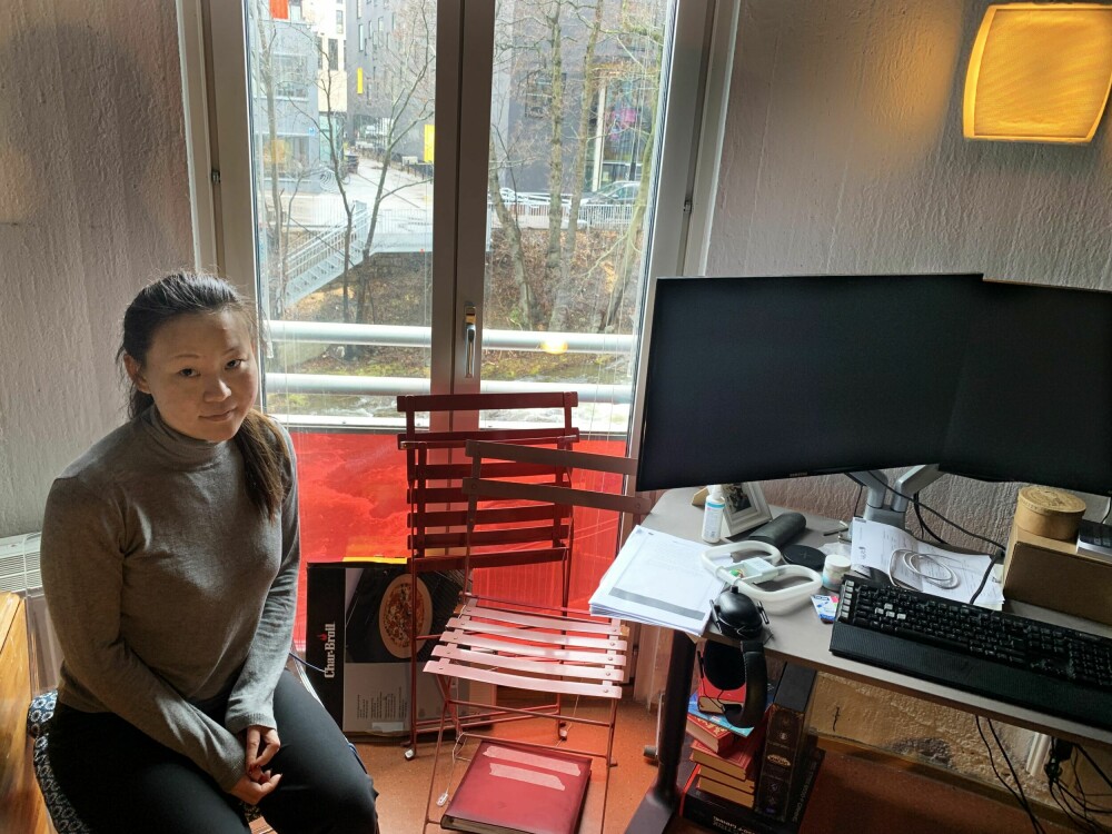 <b>STABLET I HØYDEN:</b> Hanna Elisabeth Juel Tangen studerer cybersikkerhet i bygningen som i sin tid ble reist av hensyn til matsikkerhet. Hun trives, trass i utfordringer med innredningen av den runde hybelen.