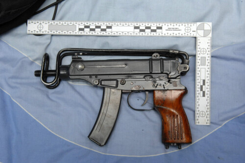 <b>DRAPSVÅPEN:</b> Det andre våpenet som ble brukt under drapene ved landsbyen Chevaline er en Skorpion maskinpistol av tsjekkisk fabrikat.