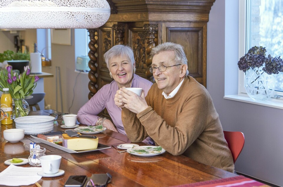 GEIR OG VALGERD: Til sommeren kan Geir og Valgerd feire 40 års bryllupsdag. – Geir og jeg har klart å gå sammen, sier Valgerd.