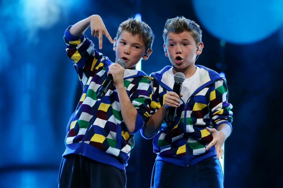 <b>TO DRÅPER VANN:</b> I 2012 deltok tvillingene Marcus og Martinus Gunnarsen fra Trofors i Nordland sjarmerte med låten «To dråper vann» og gikk av med seieren.