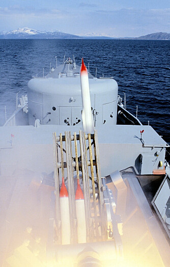 <b>TERNE-RAKETTER:</b> <br/>Anti-ubåtraketten av typen Terne ble utviklet av det norske forsvaret i samarbeid med USA, og var det skarp­este midlet Sjøforsvaret hadde i jakten på fremmede ubåter i norske fjorder.