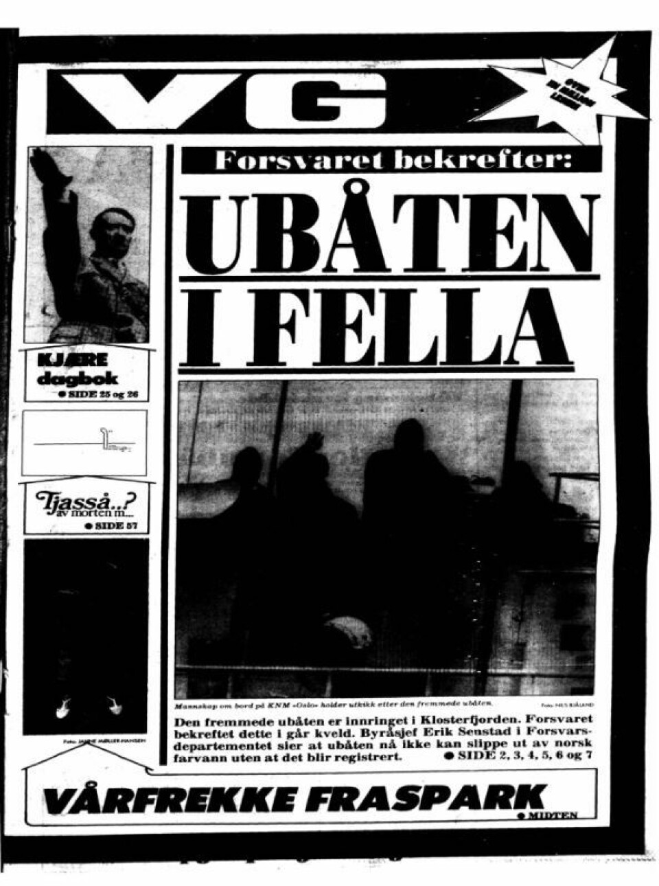 Ubåtmysteriet i Hardangerfjorden rystet Norge