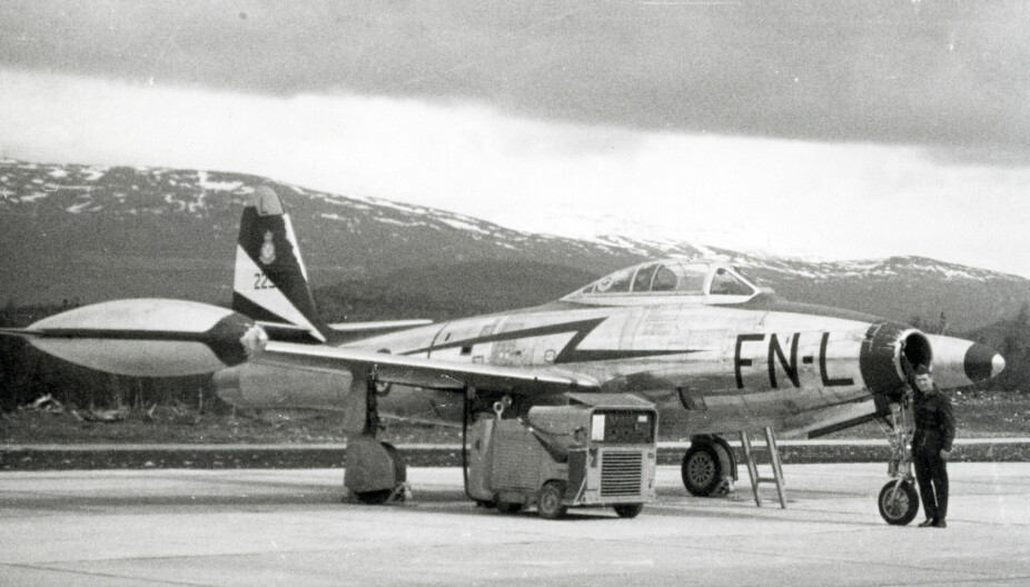 F-84G I NORGE: Kjennetegnet FN-L betyr at flyet tilhørte 331 skvadron.