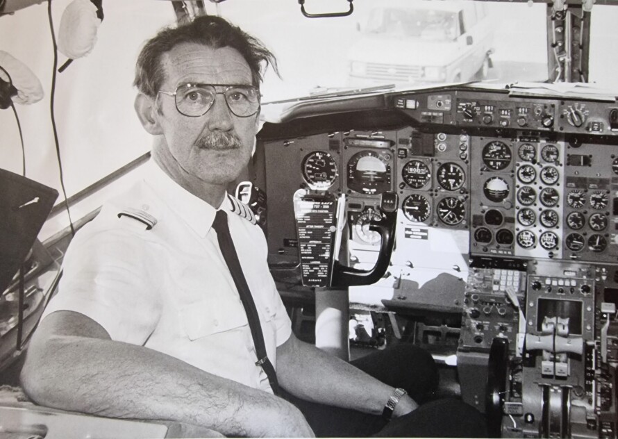 SOLID ERFARING: Pilot Harald Risvik har bak seg rundt 22.000 flytimer, i hovedsak på Fokker 27 Friendship og Boeing 737. Foto: Braathens.