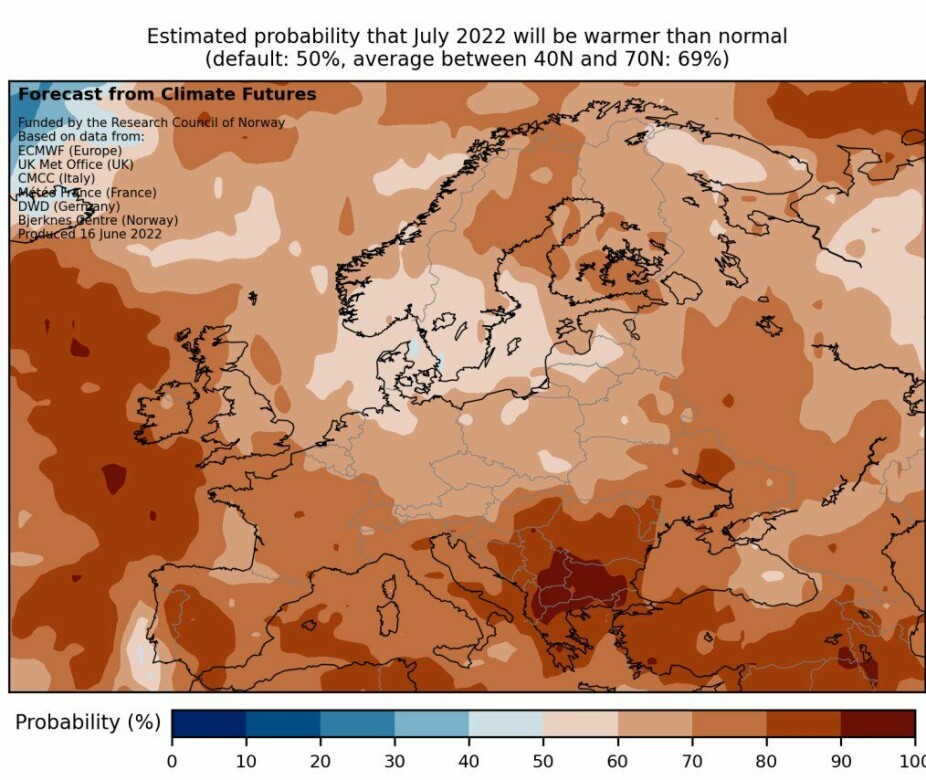 Caldo: l'Europa meridionale sperimenta la maggior parte del caldo a luglio.