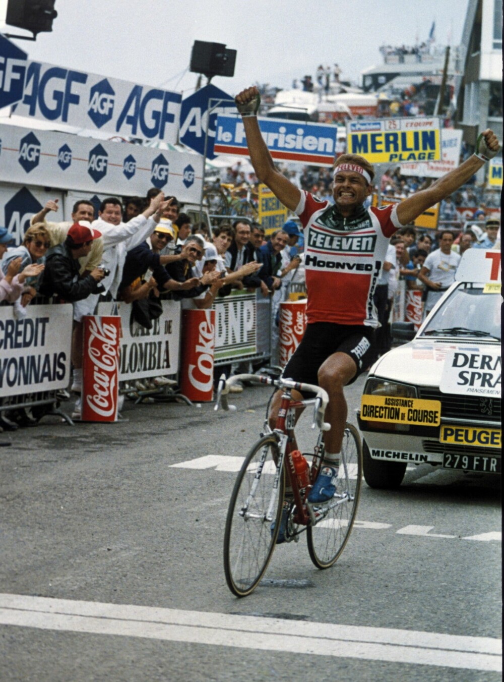 <b>LAURITZEN UTEN KOMPANI:</b> Dag Otto Lauritzen, her som etappevinner i 1987, syklet sin siste Tour de France mot Marco Pantani som debuterte i sykkelklassikeren i 1994. 