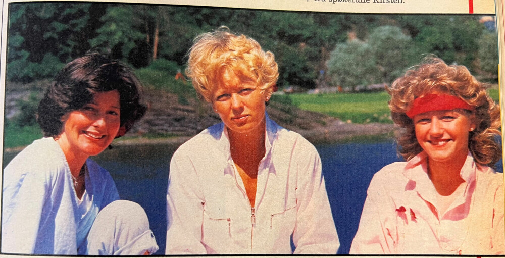 <b>TV-VERTINNER I NRK: </b>Fra venstre: Britt Holm, Kirsten Schøyen og Solfrid Rørlien Saue. Bildet ble tatt til en Hjemmet-reportasje i 1984.