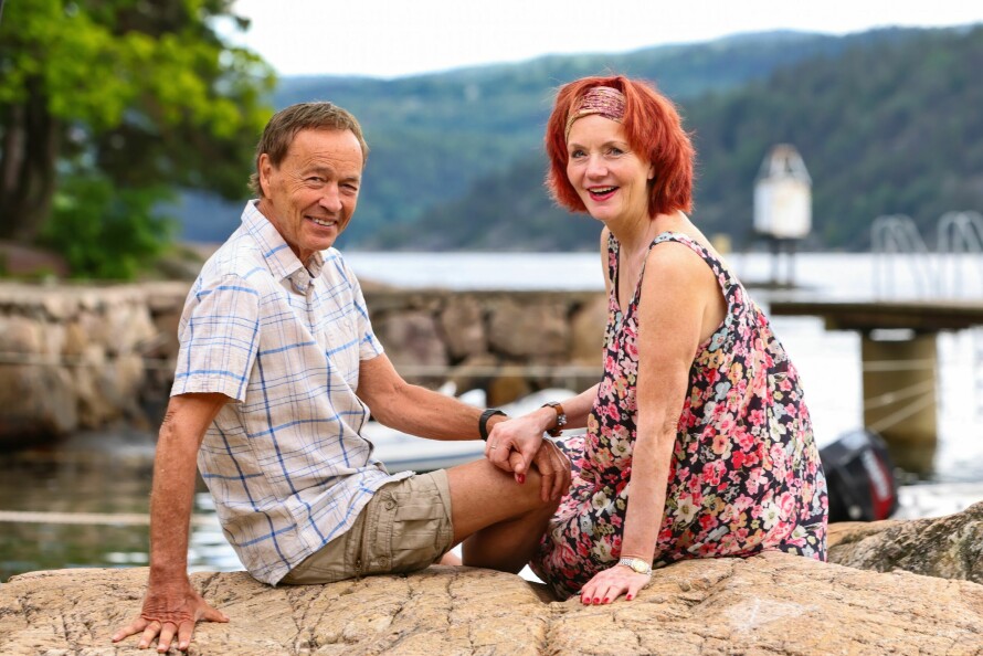 FORTSETTER SOM FØR: – Vi er sunne og friske. Jeg skal fortsette i teateret og Aage fortsetter med musikken. Vi har tenkt å leve lenge, sier Mari til Her og Nå.