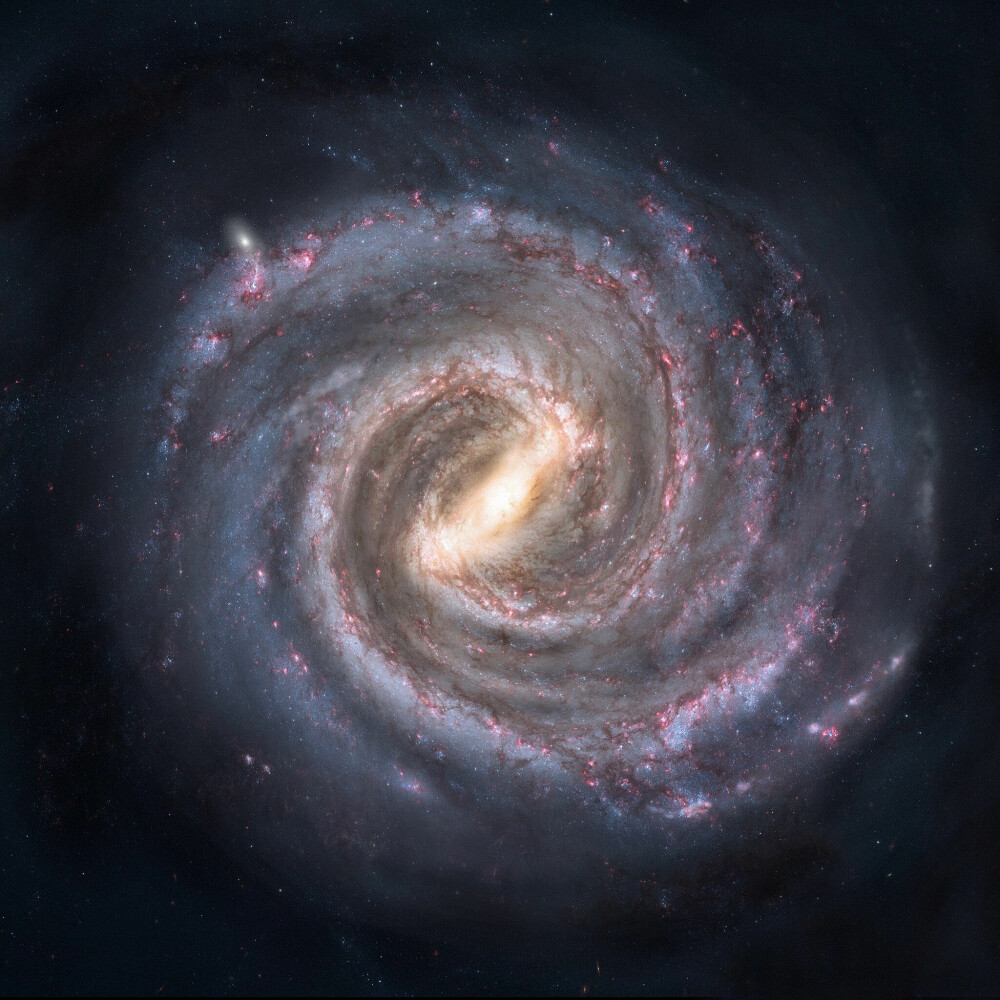 <b>DET MÅ DA VÆRE NOEN HER:</b> NASAs fremstilling av hvordan Melkeveien ser ut, med 300 milliarder stjerner og tilhørende planetsystemer med muligheter for liv.