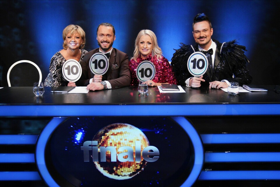 DANSEDOMMER: Tore er kjent som en fargerik del av dommer-panelet i «Skal vi danse», her fra finalen i 2019 sammen med Trine Dehli Cleve, Egor Filipenko og Merete Lingjærde.