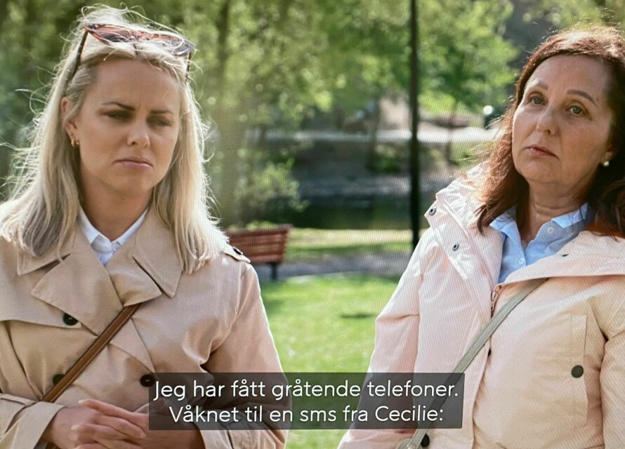 VIKTIG STØTTE: Moren til Cecilie har vært en svært viktig støttespiller etter at datteren ble lurt.