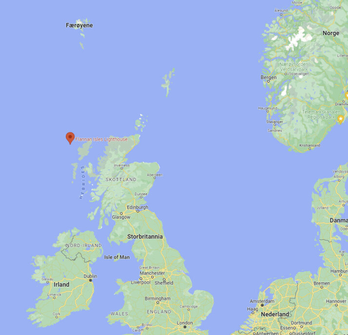 UTSATT: Eilean Mor ligger på Hebridene vest for Skottland.
