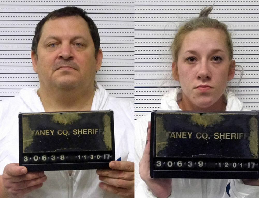 <b>UMAKE PAR:</b> Aubrey Trial (51) og Bailey Boswell (23) var kjent av politiet for både narkotika-krim og bedragerier. Men det politiet ikke visste, var at de to forfulgte okkulte ritualer som innebar ofring av mennesker.