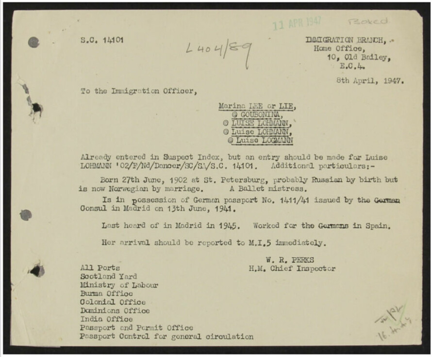 FULGT OPP: Den britiske etterretningsorganisasjonen MI5 hadde lenge Marina Lie på sin ettersøkningsliste. Det fremgår av avgraderte dokumenter.