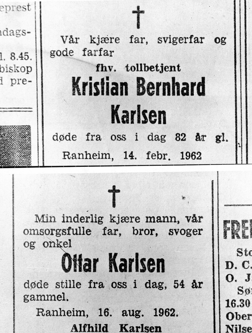 DØDSFALL I KØ: Seks måneder og to dager skilte de plutselige dødsfallene til far og sønn Karlsen. Men budskapet «døde stille fra oss i dag», stemte dårlig overens med sannheten. For begge ble drept med overlegg, mente påtalemyndigheten og juryen i Frostating lagmannsrett.