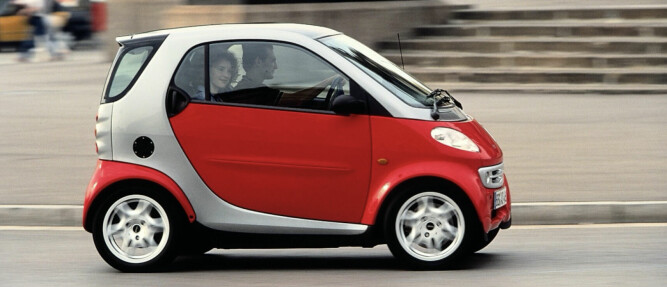 <b>1998:</b> Smarts første modell var vesle Fortwo.