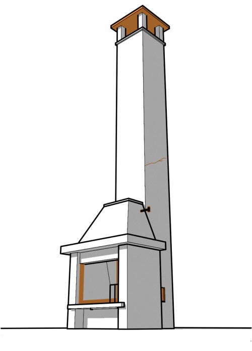 Åpningen må stå i forhold til kapasiteten på skorsteinen. Stor lysåpning og lav skorstein er en dårlig kombinasjon.
