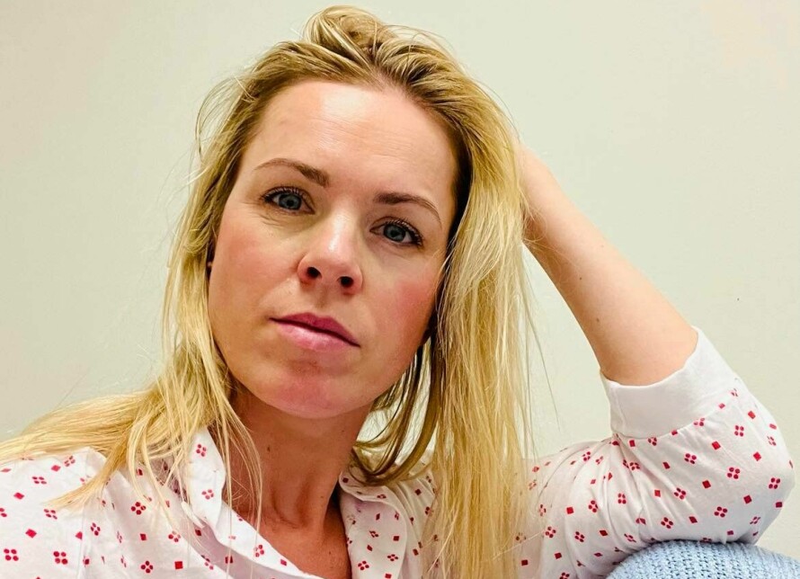 UNDERSØKELSE PÅ OUS: Bildet er tatt er tatt sist jeg tok PET-scan på sykehuset, forteller Marie Lunde