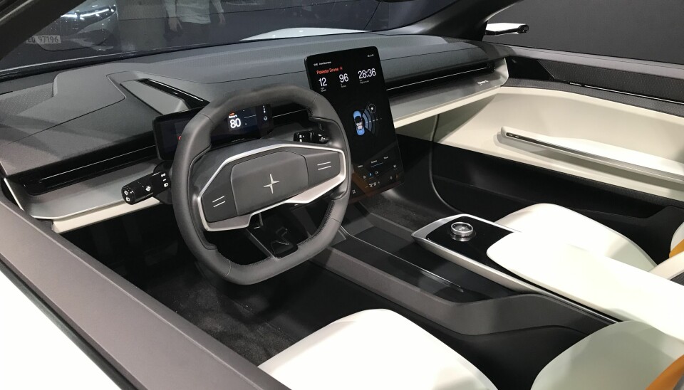 GJENBRUK: Mye av interiøret i Polestar 6-konseptet består av resirkulert polyester som hovedmateriale.