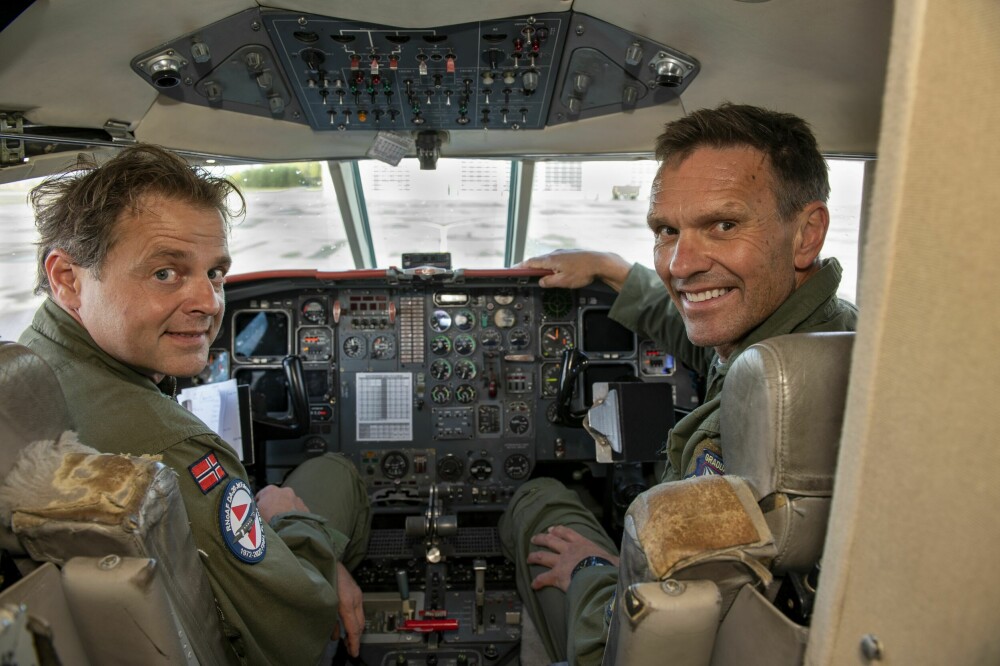<b>SISTE TUR:</b> Skvadronsjef Tom Kaarby (t.v.) fløy siste tokt sammen med Frode André Evensen. 