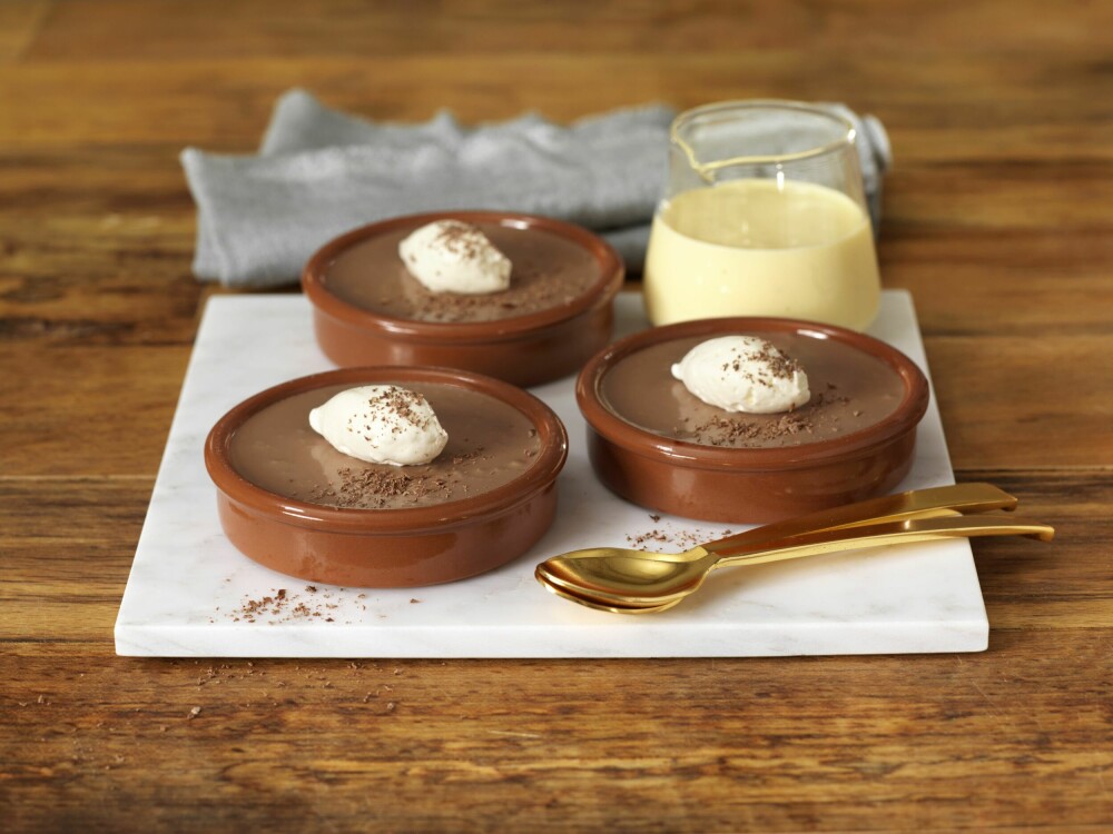 Sjokoladepudding: En deilig, søt avrunding på et romantisk og nostalgisk måltid for to.