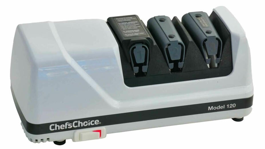 <b>KNIVSLIPER:</b> Chefs Choice 120 er en elektrisk bordmodell med to spor.