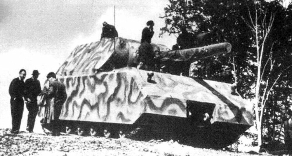 <b>MUSA SOM BRØLTE:</b> Det ble laget to prototyper av strids­vognen Panzerkampfwagen VIII Maus, men de skal ikke ha sett kamp.