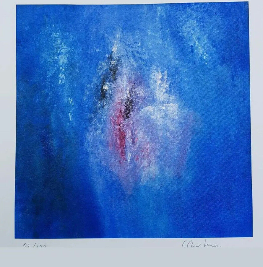 KUNST FOR KONGELIGE?: Etter at dronning Sonja
hadde besøkt Frelsesarmeen, ble dette bildet, som Carl har malt, borte fra et bildelager. Carl fikk høre at dronningen ønsket seg bildet. Han håper det ble med til Slottet.
