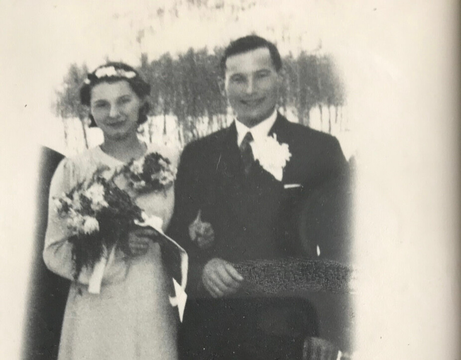 <b>BRYLLUPET:</b> Laila giftet seg med Thomas Myrhaug i 1938. Sammen fikk de fire barn. 