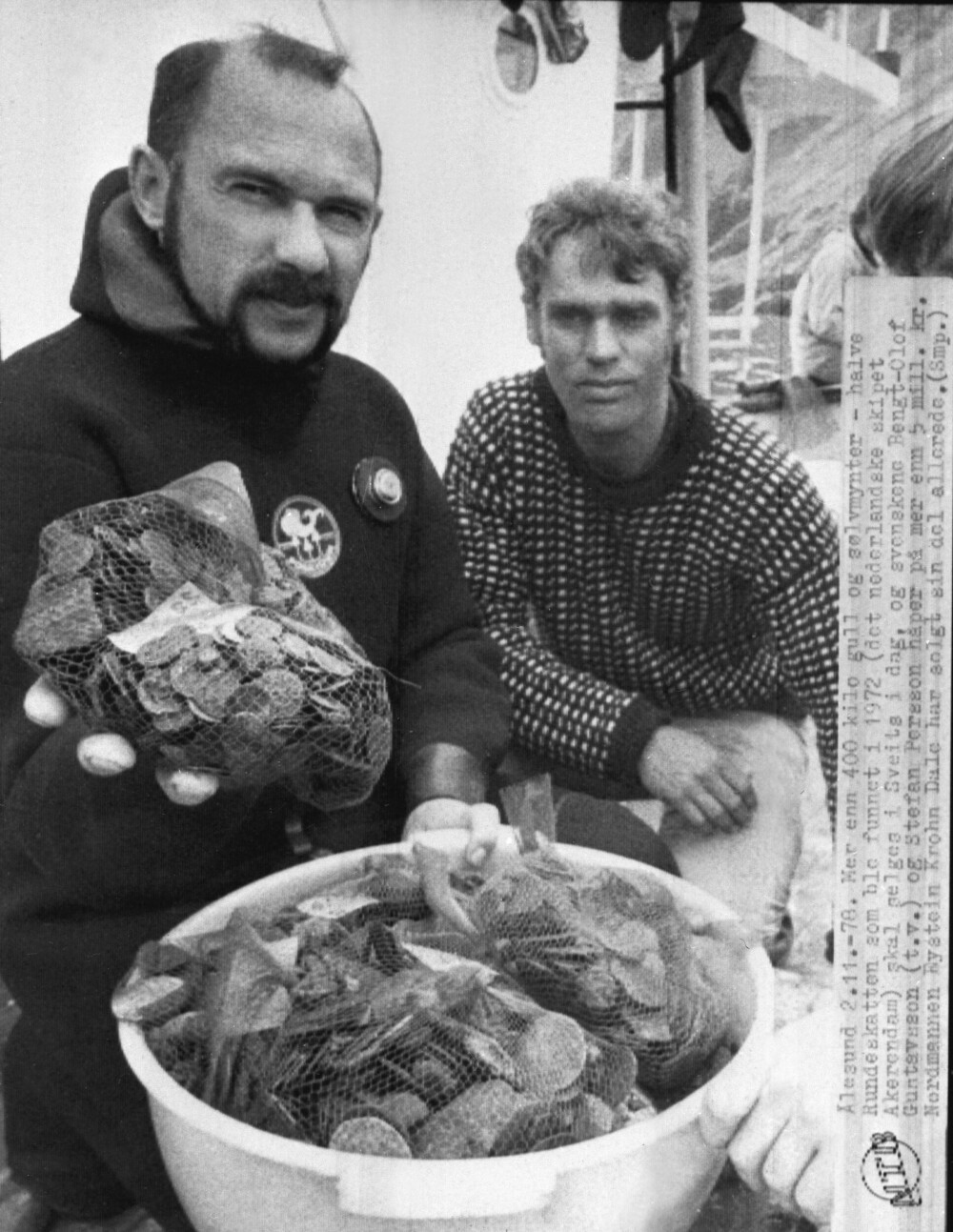 <b>FIN FANGST:</b> De svenske marin­biologene Bengt-Olof Gustafsson og Stefan Persson. 