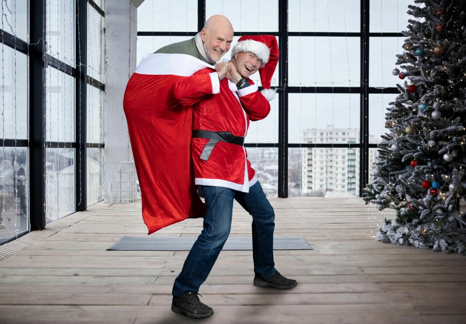 STERKT VENNSKAP: I år feirer komikerduoen 40 ås vennskap og 12 år med jule- og påskenøtter. – Nøtter er en tradisjonsbærer som vi er så heldige å ha på ryggen en kort stund. Så får vi se om det er noen som vil ta over når vi er ferdige, sier gutta til Her og Nå.