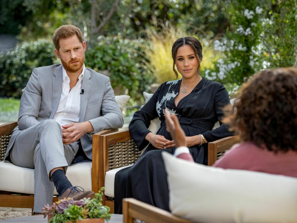 <b>STARTET BRÅKET:</b> I et intervju med Oprah Winfrey i 2021 tok Harry og Meghan det første oppgjøret med den britiske kongefamilien.