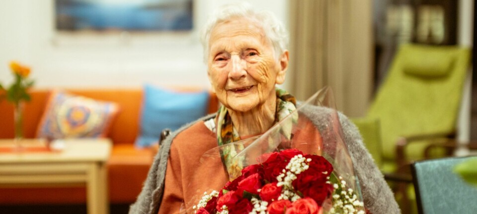 Norges eldste kvinne: – Det er jo bare småunger her på sykehjemmet, og så meg da
