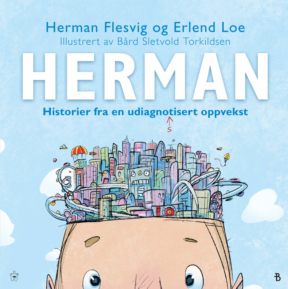 <b>FLESVIGS BOK:</b> «Herman: Historier om en udiagnostisert oppvekst» er ført i pennen av Erlend Loe, mens Bård Sletvold Torkildsen har laget tegningene.