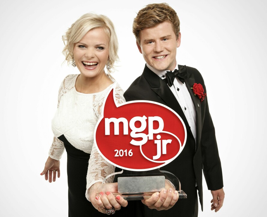 PROGRAMLEDER: 14 år etter at han vant «MGPjr», var Nicolay programleder for samme konkurranse sammen med Ingrid Gjessing Linhave.