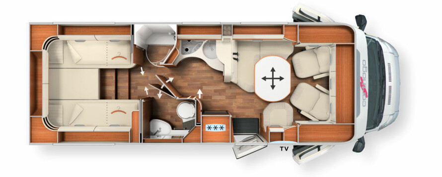 LØSNING: Planløsning til chic-c-line T 4.9 LE.