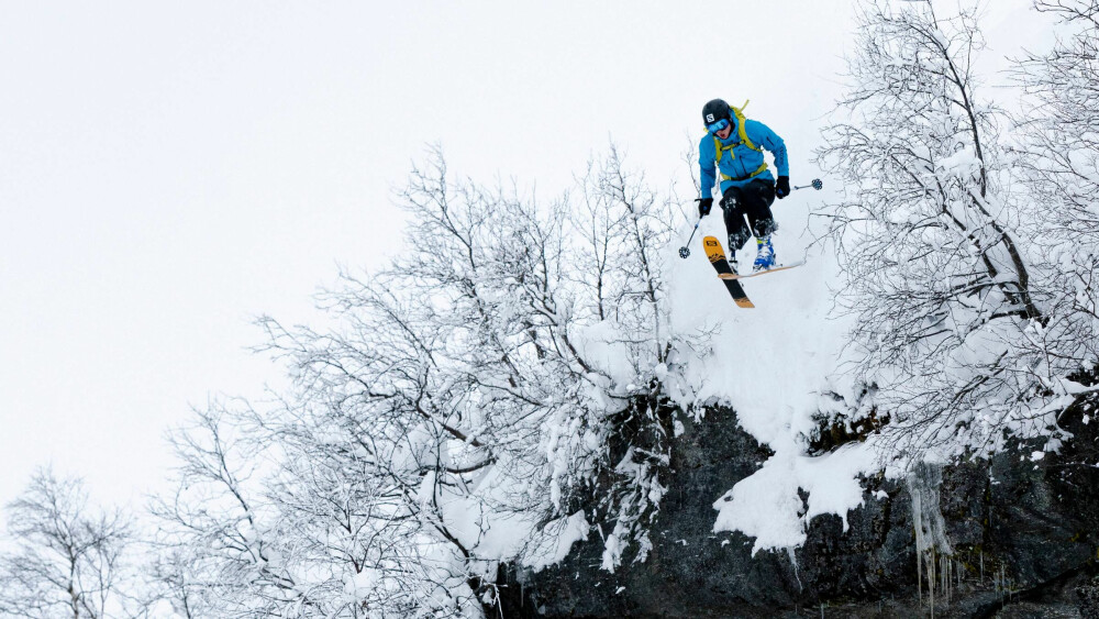 <b>TILBAKE:</b> Med spesialbygget protese er Bernt Marius for lengst tilbake på ski. Men nå er det frikjøring som gjelder.