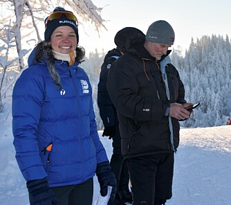 <b>SEKUNDERER:</b> Vegard Ulvang på NM på Gjøvik. Her sammen med juniortrener Elisabeth Schicho fra Kjelsås IL. 