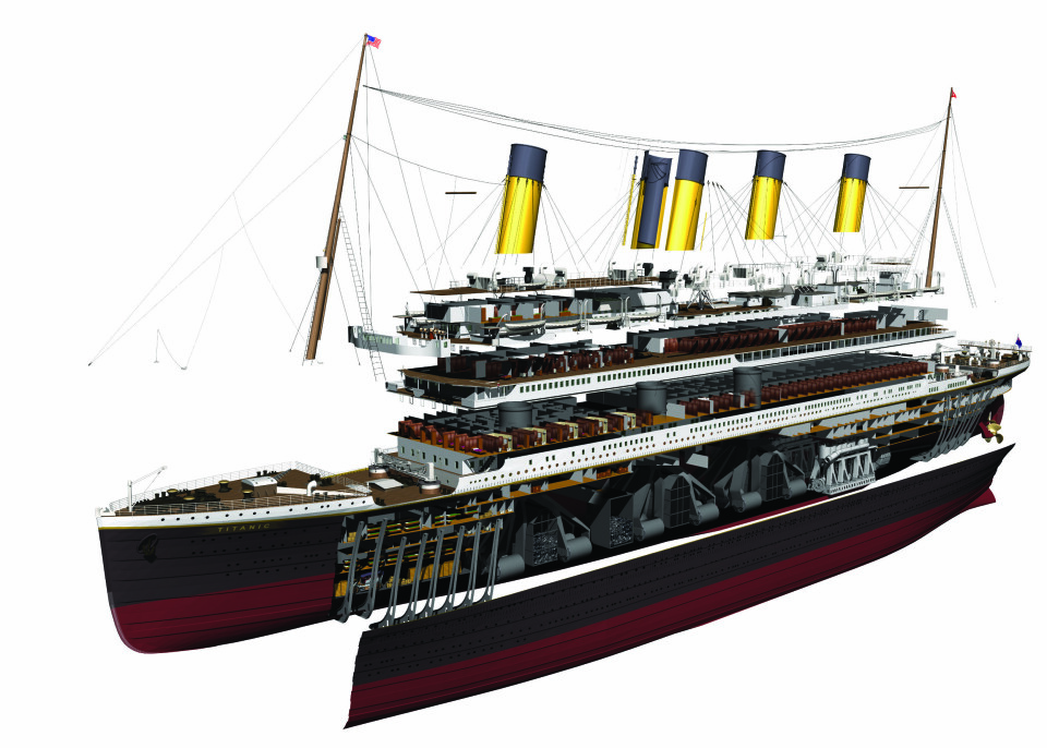 LABYRINT: «Titanic» var 269 meter langt. Interiørdekkene, spesielt de nederste, var en labyrint av små, trange korridorer, med dører som bare noen av offiserene om bord kunne betjene.