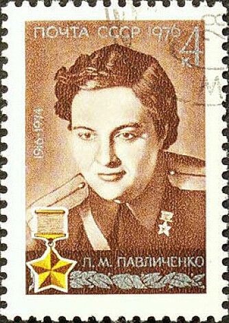 <b>STEMPLET:</b> De største kjendisene og heltene av Sovjetunionen havnet på frimerker. Lyudmila Pavlichenko var intet unntak.