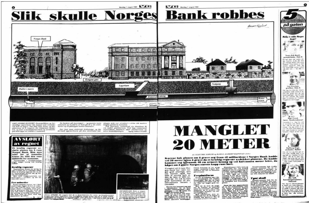<b>VG-FAKSIMILE:</b> Slik presenterte VGs den oppsiktsvekkende avsløringen av klokallbanden 1. august 1983. Da hadde politiet etterforsket saken i flere dager allerede uten å finne spor.