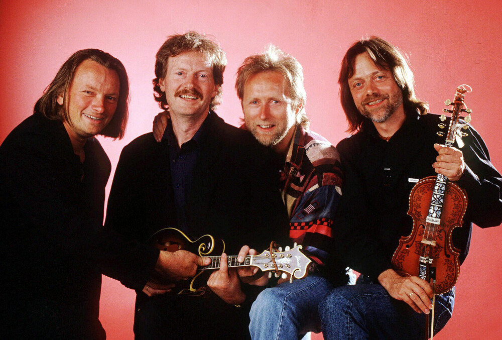 <b>SUKSESS:</b> «Gitarkameratene» med Jan Eggum (t.v.), Øystein Sunde, Halvdan Sivertsen og Lillebjørn Nilsen markerte seg raskt som en populær visegruppe.