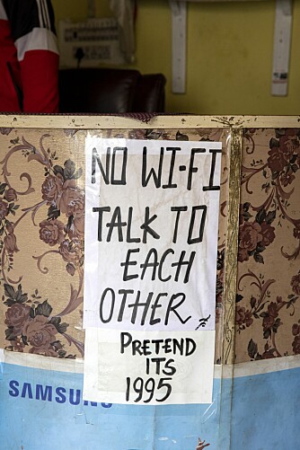 <b>GODT TIPS:</b> Ingen wi-fi på restauranten i Padum, men et godt tips, har de.