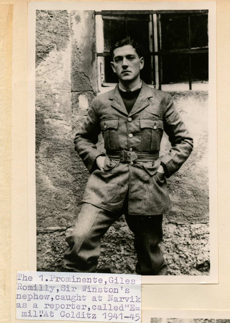 FIRE ÅR BAK MURENE: Giles Romilly ble som prominent fange nummer én passet ekstra godt på. Men det antatt fluktsikre fengselet Colditz øst i Tyskland slet med å stå imot kreative og handlekraftige VIP-fanger som Churchills unge nevø.