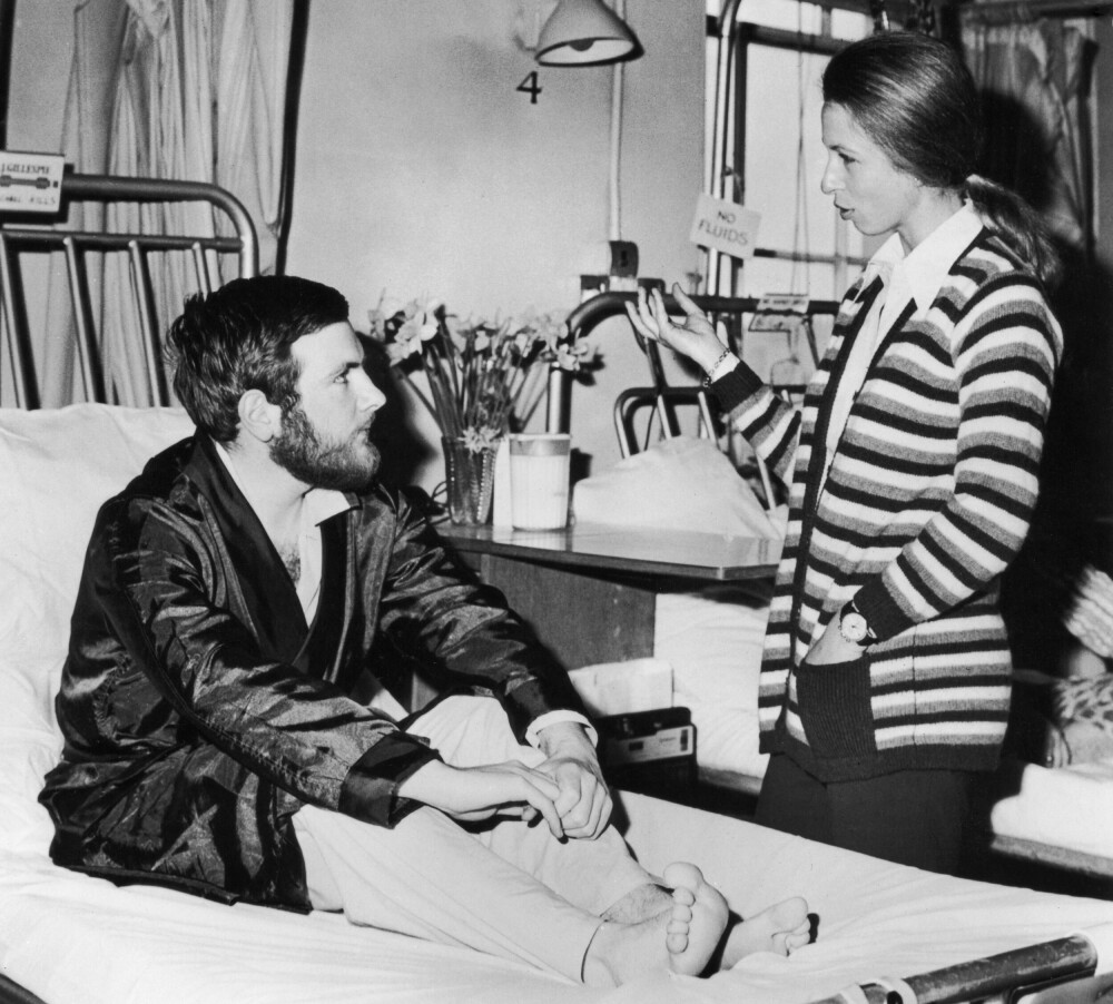 <b>JIM BEATON:</b> Prinsesse Anne sammen med livvakten Jim Beaton som ble skadet under kidnappingsforsøket mot henne i 1974.