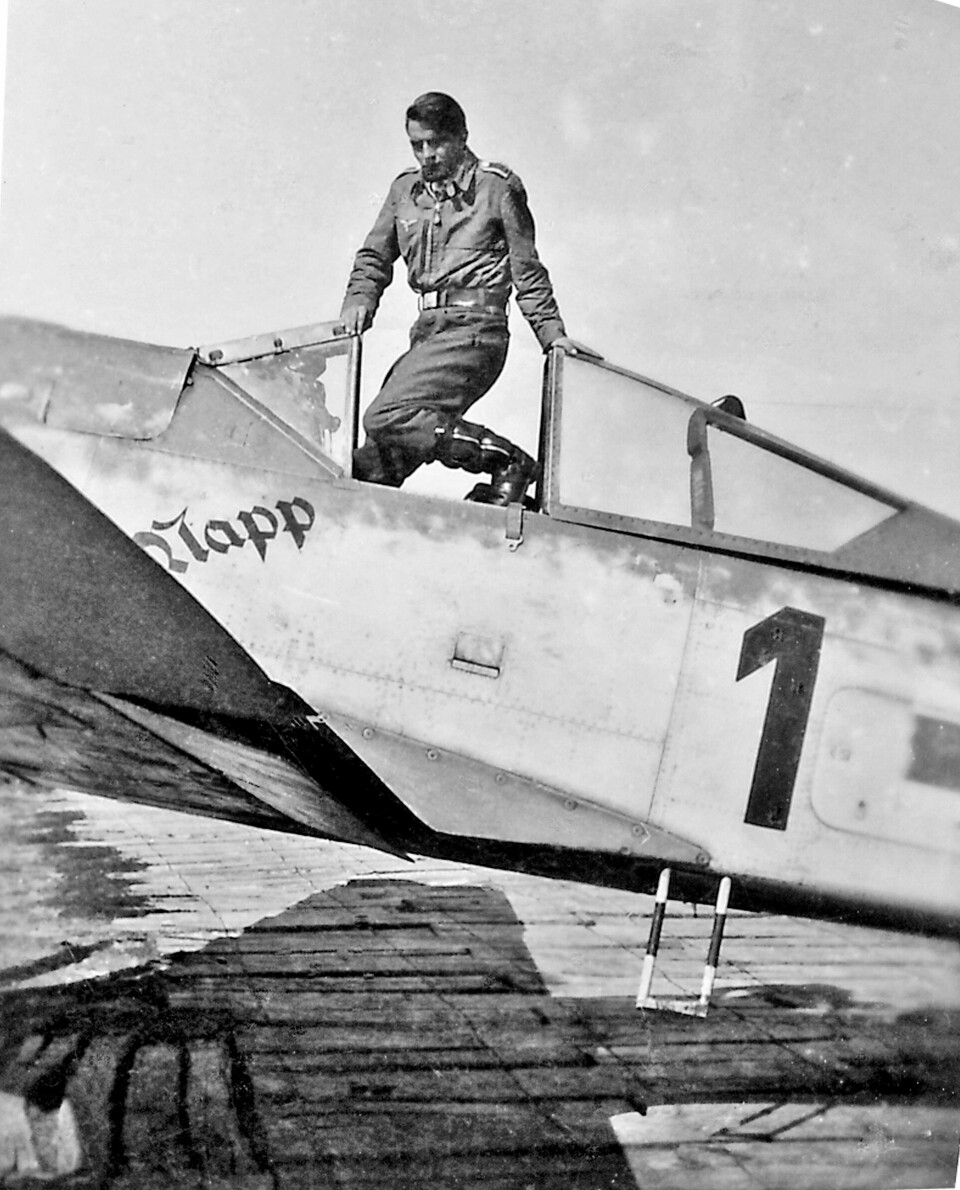 JAGERESS: Siegfried «Napp» Rudschinat var en av mange tyske jagerflygere stasjonert i Norge under 2. verdenskrig. Etterpå kunne han gjøre opp status med 12 nedskutte fly og fire barn med fire forskjellige kvinner.